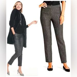 🌟NEW🌟TALBOTS Dark Grey Tweed Silver Sequin Trouser Pant 6P